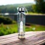 Crystal Water Bottles - Black Rutile Quartz