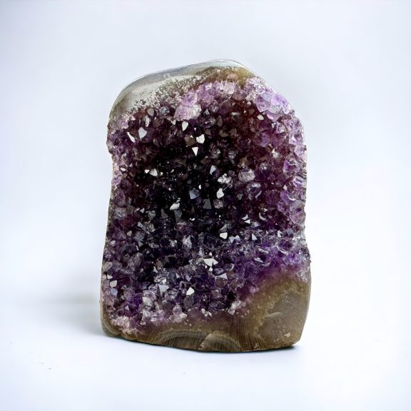 Standing Amethyst Cluster with Polished Edges