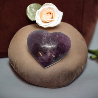 Amethyst Palm Stones - Heart
